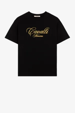 T-shirt con logo Cavalli Mansion