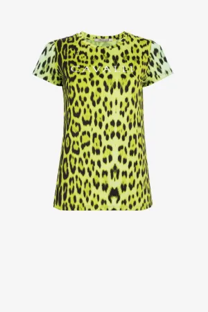 T-shirt con logo e stampa Jaguar