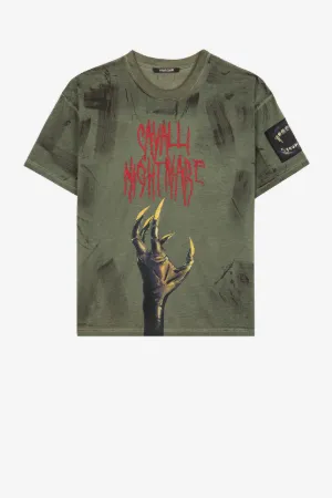 T-shirt con slogan e stampa