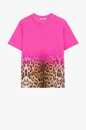 T-shirt en coton à imprimé jaguar