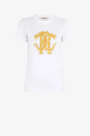T-shirt en coton à imprimé Mirror Snake