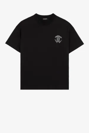 T-shirt en coton à imprimé Mirror Snake