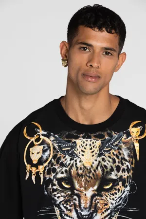 T-shirt en coton à imprimé ocelot