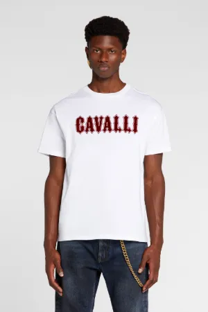 T-shirt en coton à logo appliqué