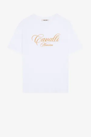 T-shirt en coton à logo brodé