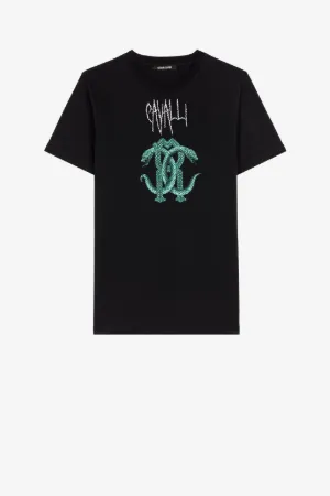 T-shirt en coton à logo brodé