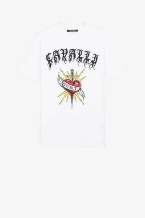 T-shirt en coton à logo brodé