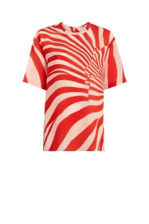 T-shirt en soie Zebra Avantgarde