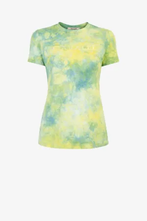 T-shirt tie-dye con logo
