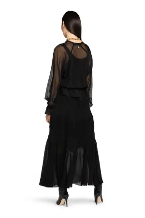 Tie-Front Silk Top