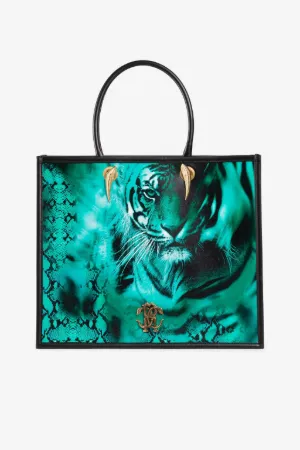 Tiger And Python-Print Tote Bag
