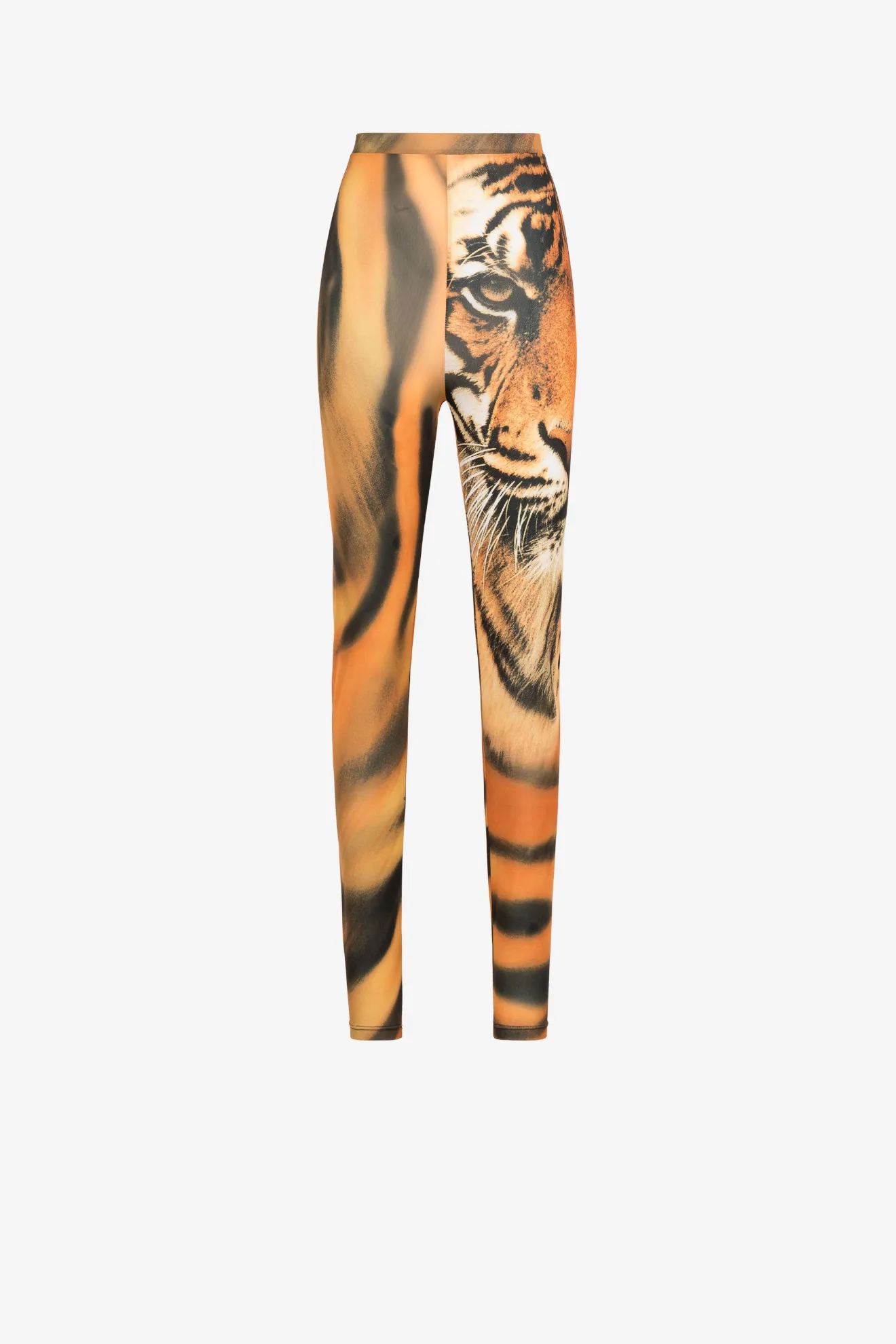 tiger-print high-waisted leggings 