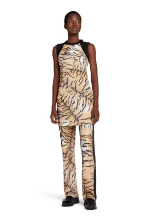 Tiger-Print Longline Top