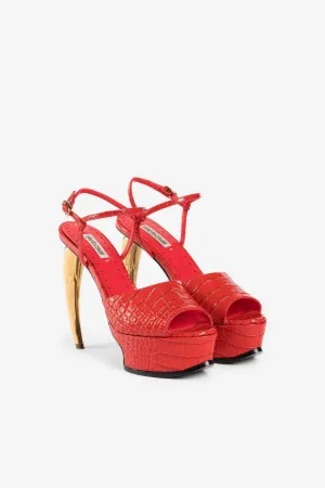 Tiger Tooth Plateau-Sandalen