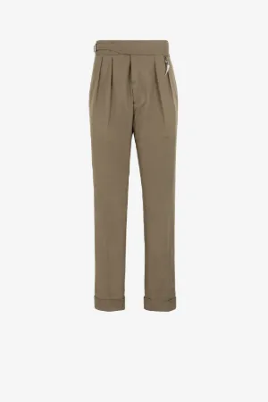 Tiger Tooth Pleated Trousers | Roberto 
