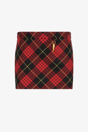 Tiger Tooth Tartan Mini Skirt