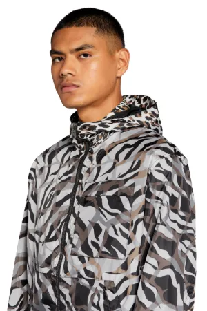 leopard print track jacket