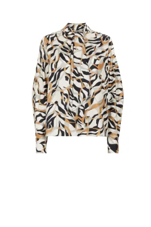 Tiger Twiga-Print Silk Top