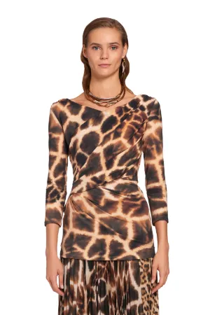 top con estampado Giraffe Chine