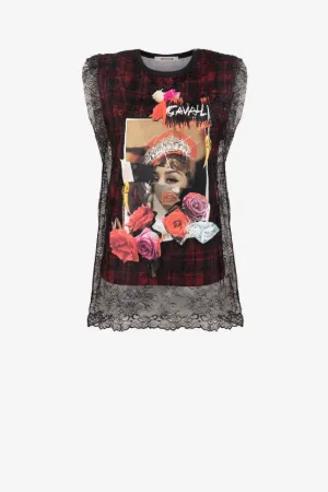 Top con estampados Tartan y Hybrid