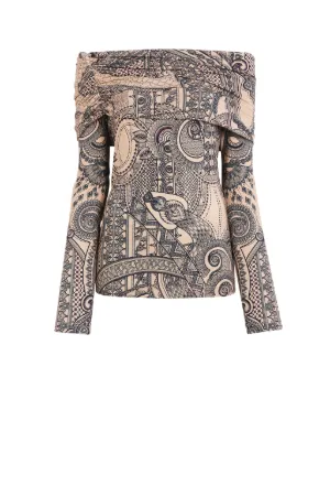 Top con stampa Henna Tattoo