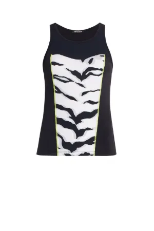 top de tirantes con estampado Zebra