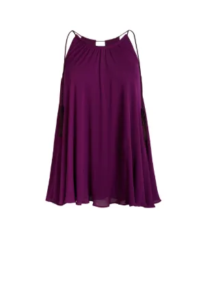 Top smanicato con nappe