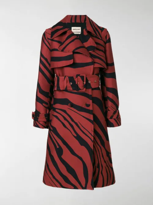 Roberto Cavalli - Trench con stampa zebrata