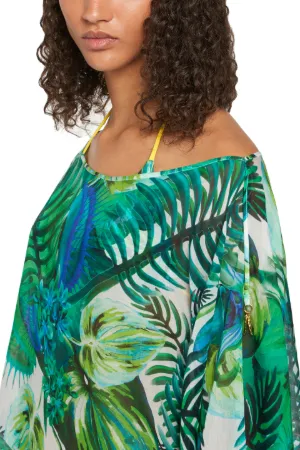 tropical kaftan dress