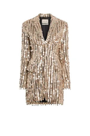 Veste blazer à paillettes brodées