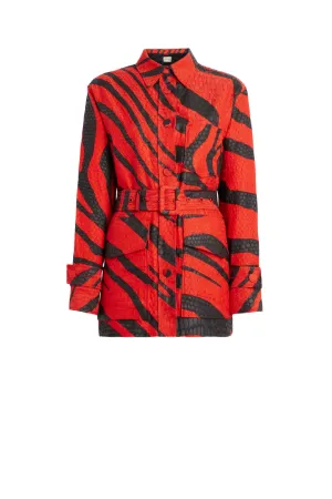Veste en jacquard Iguana Macro Zebra