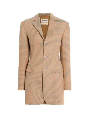 Veste en jacquard motif Macro Zebra