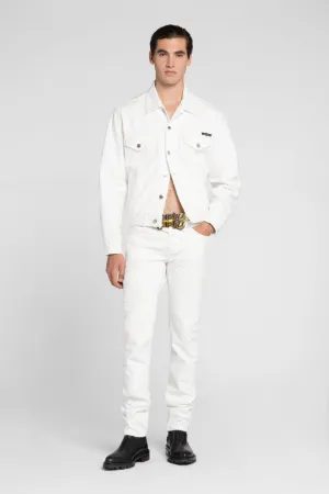 Veste en jean à logo imprimé