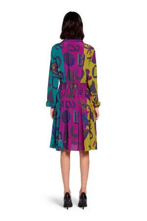 Vestido camisero estampado Cavalli Mania