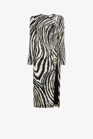 Vestido con cremallera y estampado Freedom