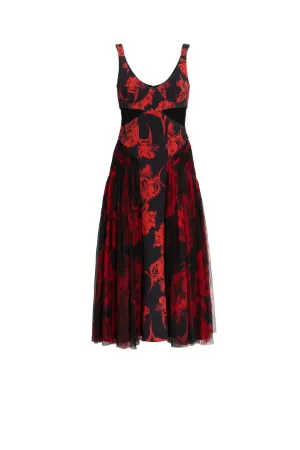 Vestido con estampado Micro Parrot Tulip