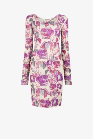vestido midi con estampado floral
