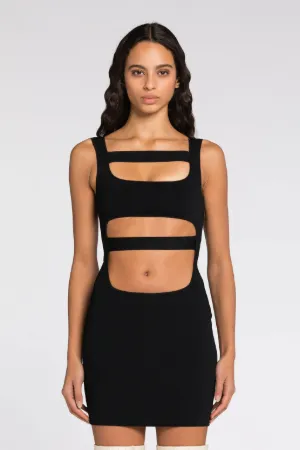Vestido mini con aberturas
