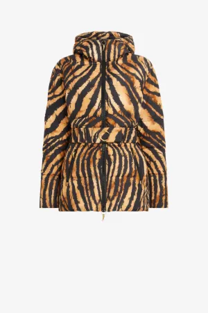 Wattierte Jacke mit Freedom Print