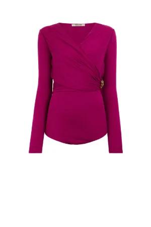Wrap-Effect Bodysuit
