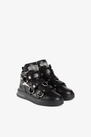 Zapatillas altas con bandera animalier