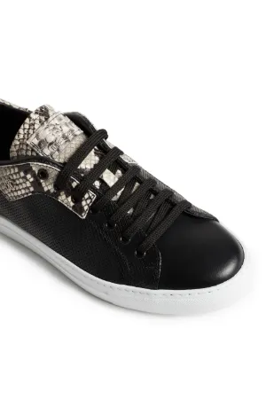 zapatillas de piel con estampado de piel de serpiente - Tienda Online  Oficial de Roberto Cavalli®