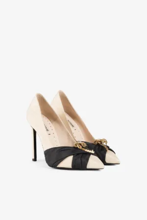 Zapatos de tacón con adorno palmera