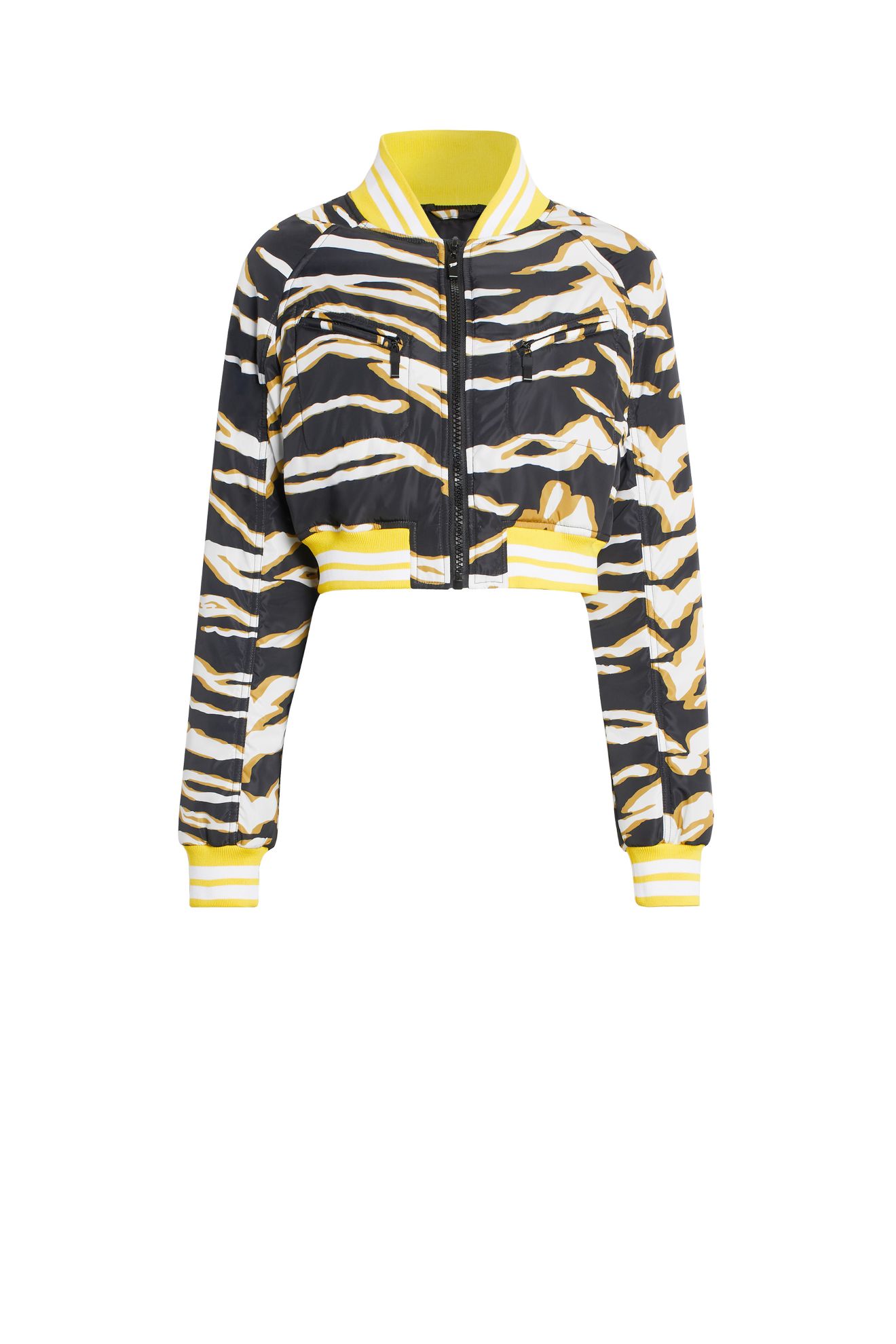 zebra print bomber jacket