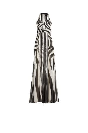 Zebra Print Silk Dress