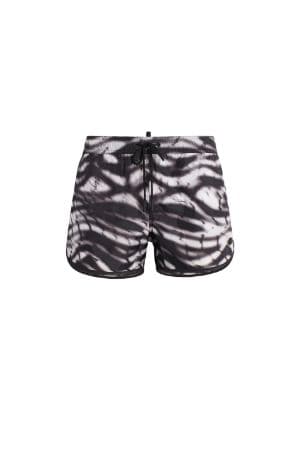 zebra print swim trunks