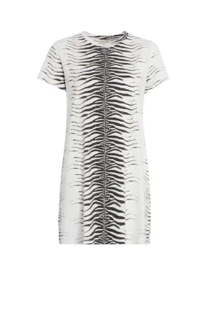 zebra print t shirt dress