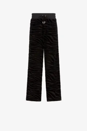 Zebra Velvet-Devoré Sweatpants