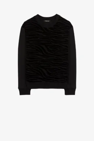 Zebra Velvet-Devoré Sweatshirt