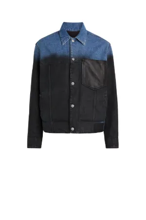 Zweifarbige Jeansjacke